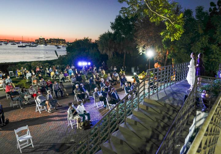 Sarasota Opera performs outdoors to a socially distant crowd at Selby Gardens 
