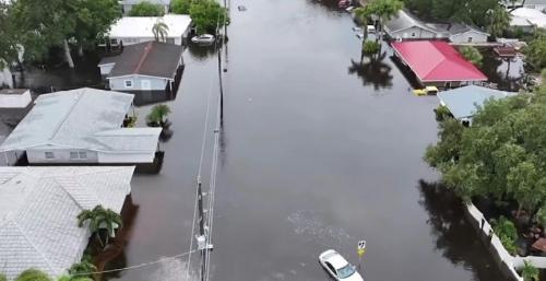 Flooding over homes and cars