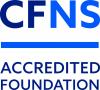 Seal for Community Foundations National Standards®. Blue and black lettering with a line in between.