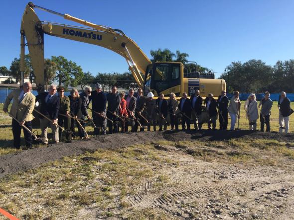 groundbreaking ceremony for the Dr. William H. Jervey, Jr., Venice Public Library